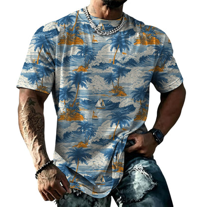 domirica Mens Muscle Fit Short Sleeve T Shirts Gym Workout Crewneck Novelty Print Quick Dry Athletic Shirt