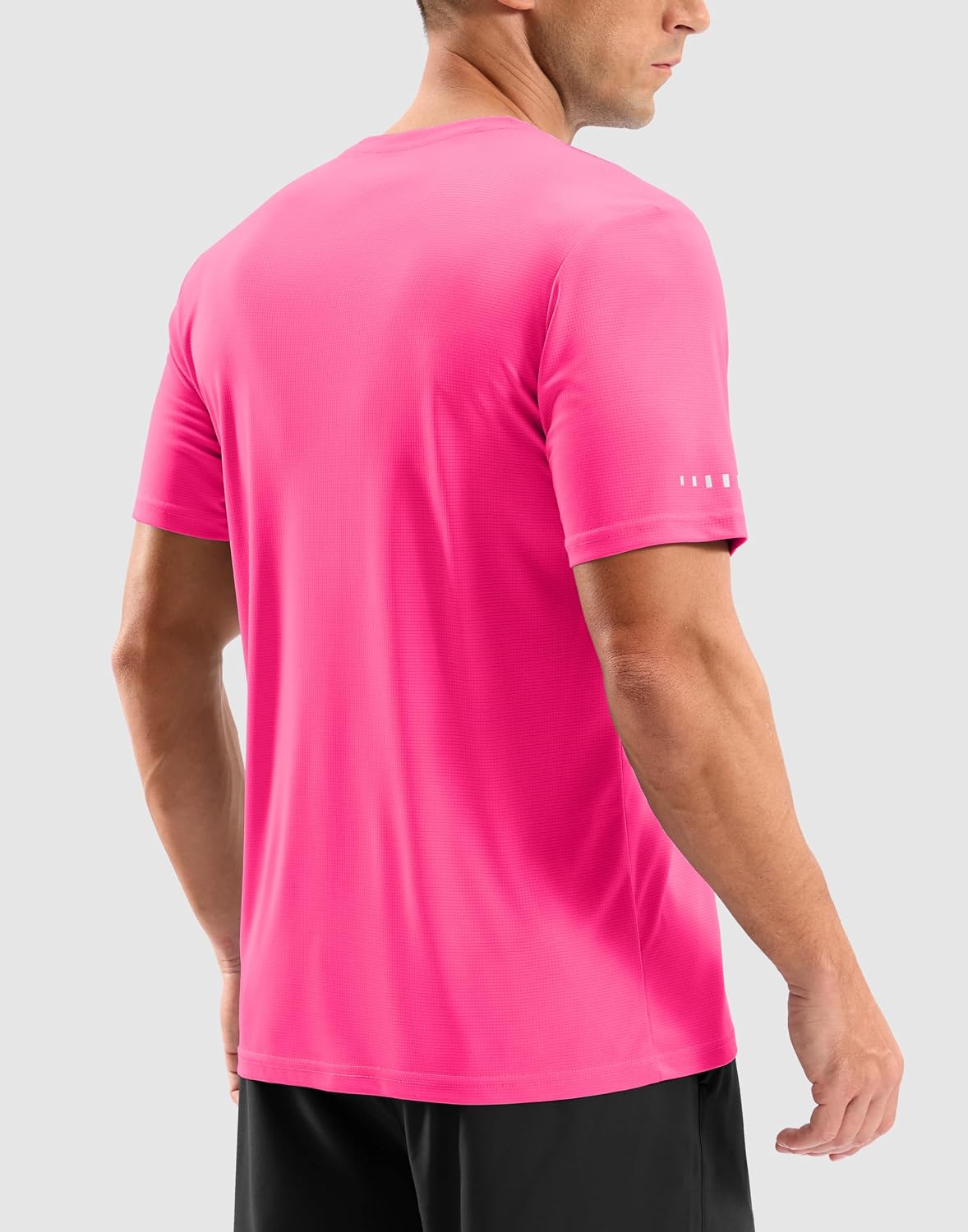 Men's Workout Breathable Grid T-Shirts Dry Fit UPF 50+ Sun Shirts Lightweight Cooling Tee for Athletic, Running, Hiking