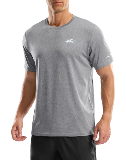 Men's UPF 50+ Sun Protection Dry Fit Workout T-Shirts Rash Guard Swim Shirts Moisture Wicking Tee for Athletic, Beach, Hiking