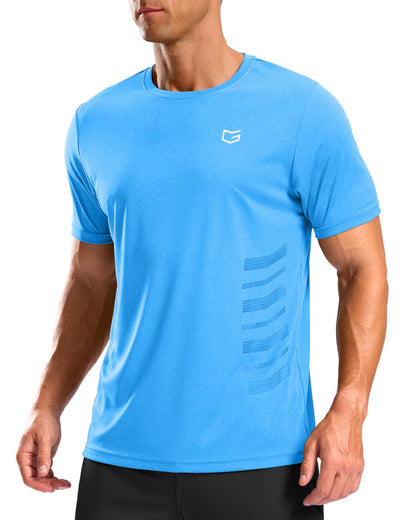 G Gradual Men's Workout Shirts Quick Dry Athletic Running T-Shirts Lightweight Moisture Wicking Short Sleeve Sports Gym Tops