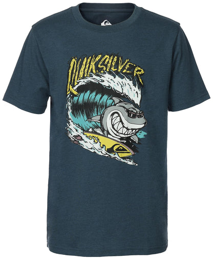 Quiksilver Boys' Short Sleeve Screen Print Graphic T-Shirt, Soft & Comfortable, Regular Fit