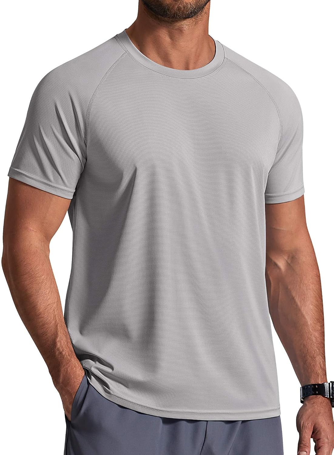 COOFANDY Mens Swim Shirt Short Sleeve UPF 50+ Sun Shirts Rash Guard Quick Dry Beach Water T Shirts for Men