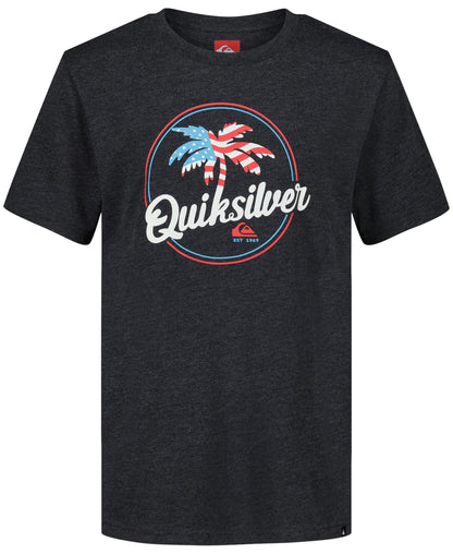 Quiksilver Boys' Short Sleeve Screen Print Graphic T-Shirt, Soft & Comfortable, Regular Fit