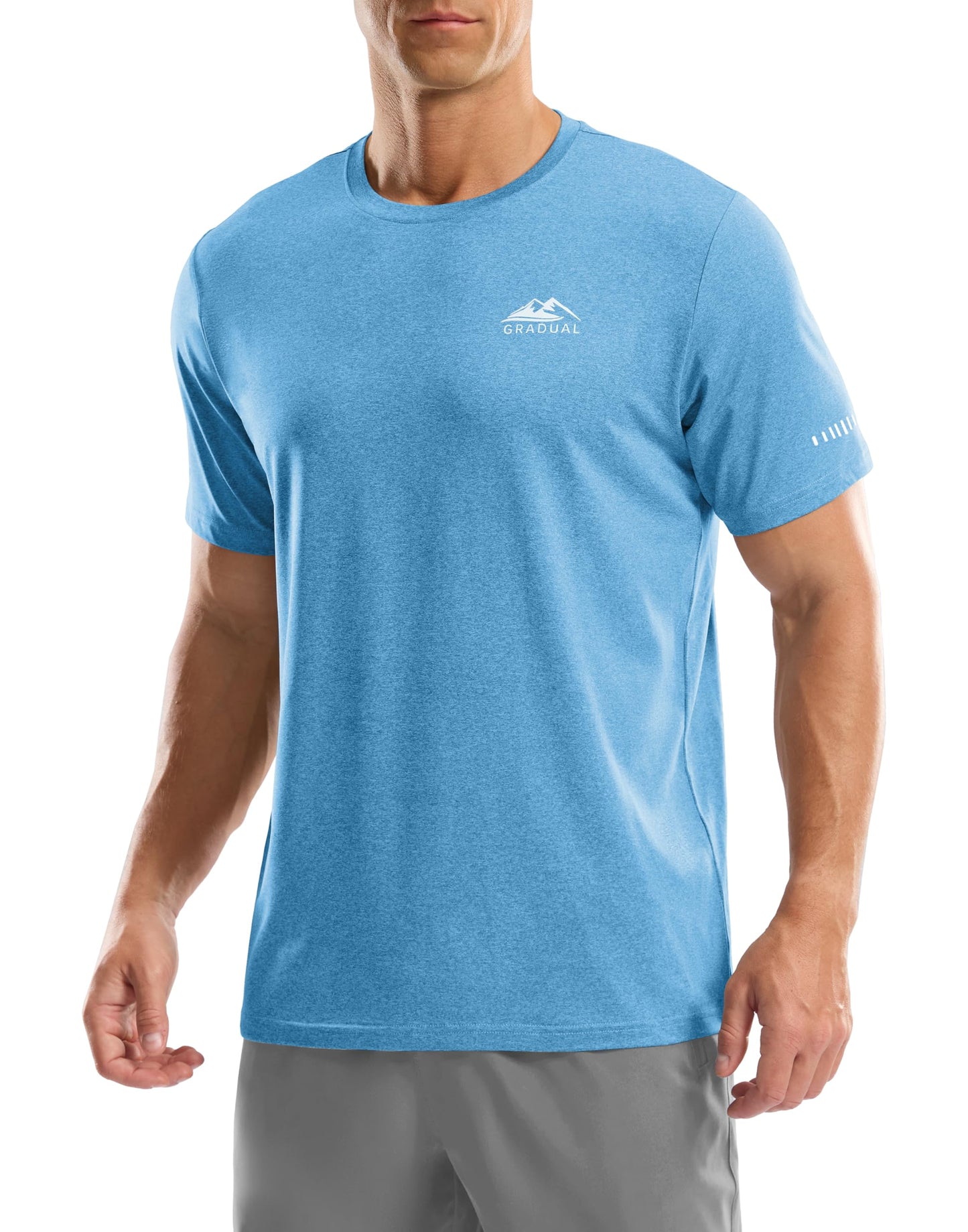 Men's UPF 50+ Sun Protection Dry Fit Workout T-Shirts Rash Guard Swim Shirts Moisture Wicking Tee for Athletic, Beach, Hiking