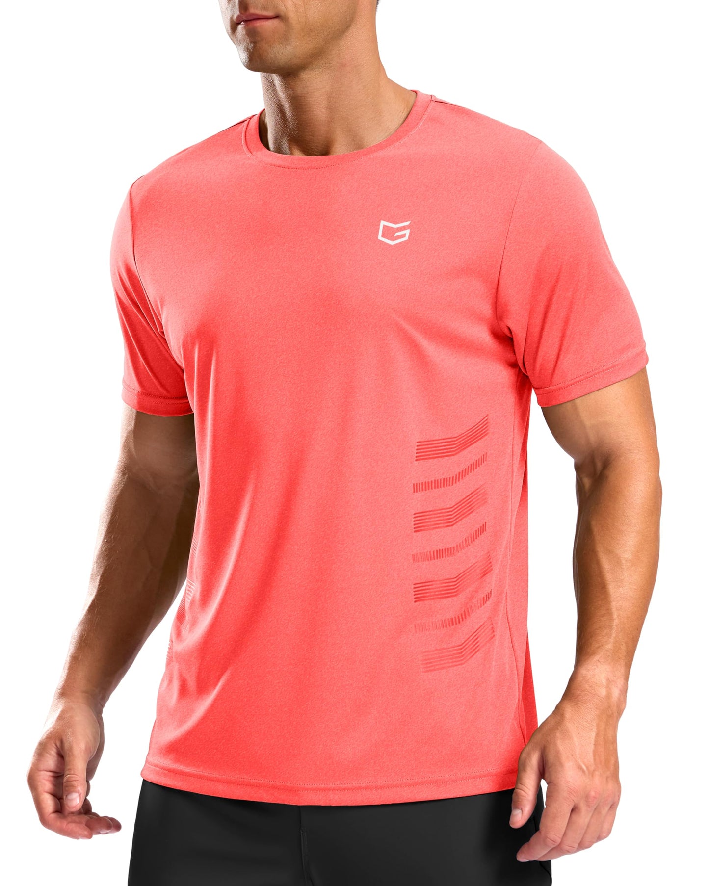 G Gradual Men's Workout Shirts Quick Dry Athletic Running T-Shirts Lightweight Moisture Wicking Short Sleeve Sports Gym Tops