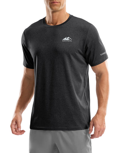 Men's UPF 50+ Sun Protection Dry Fit Workout T-Shirts Rash Guard Swim Shirts Moisture Wicking Tee for Athletic, Beach, Hiking