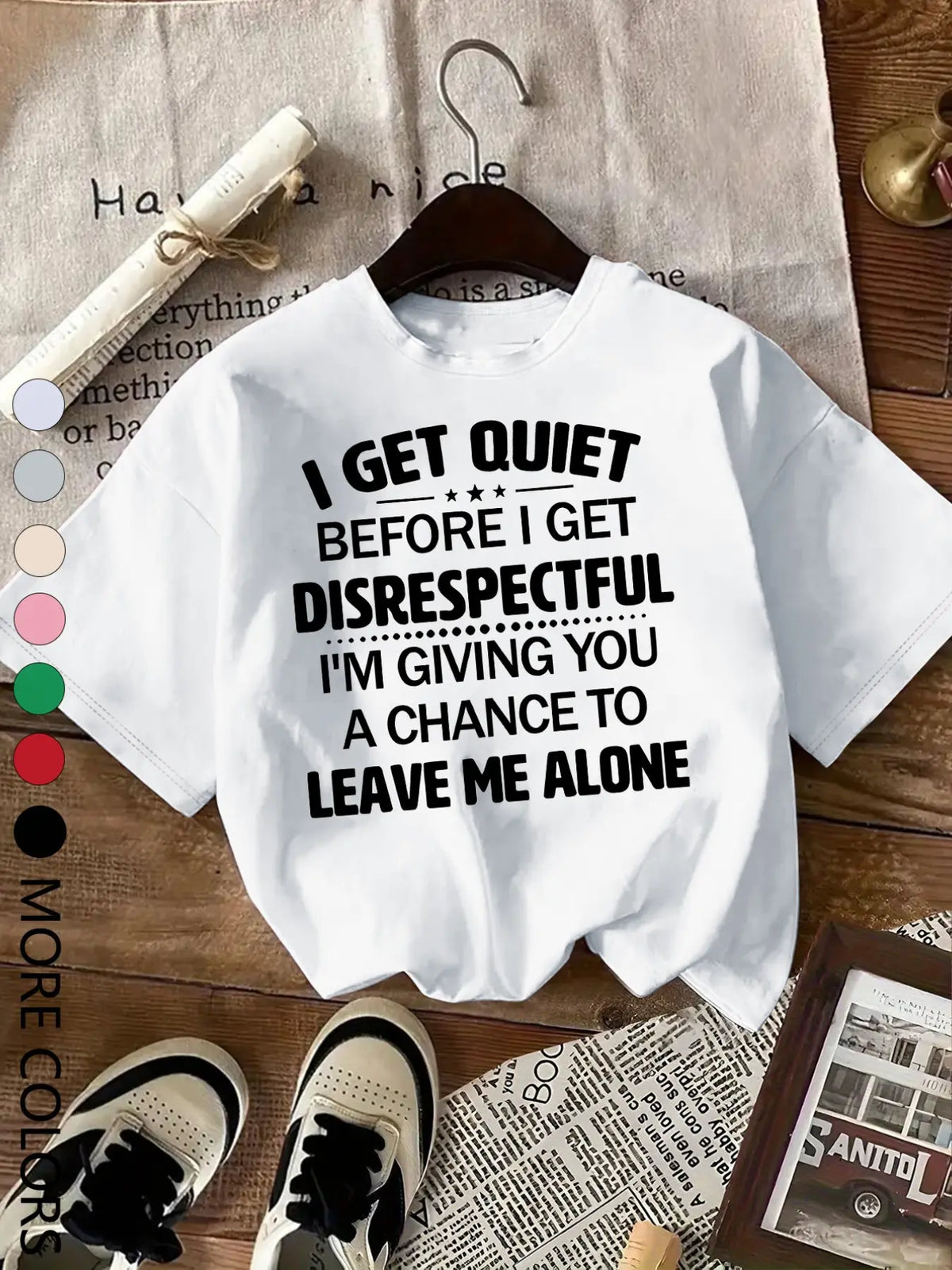 Summer Trendy Short Sleeve, Sporty Letter Floral Print, 100% Polyester Women's Casual Printed Everyday Fitted Round Neck T-Shirt, Comfortable Summer Shirt