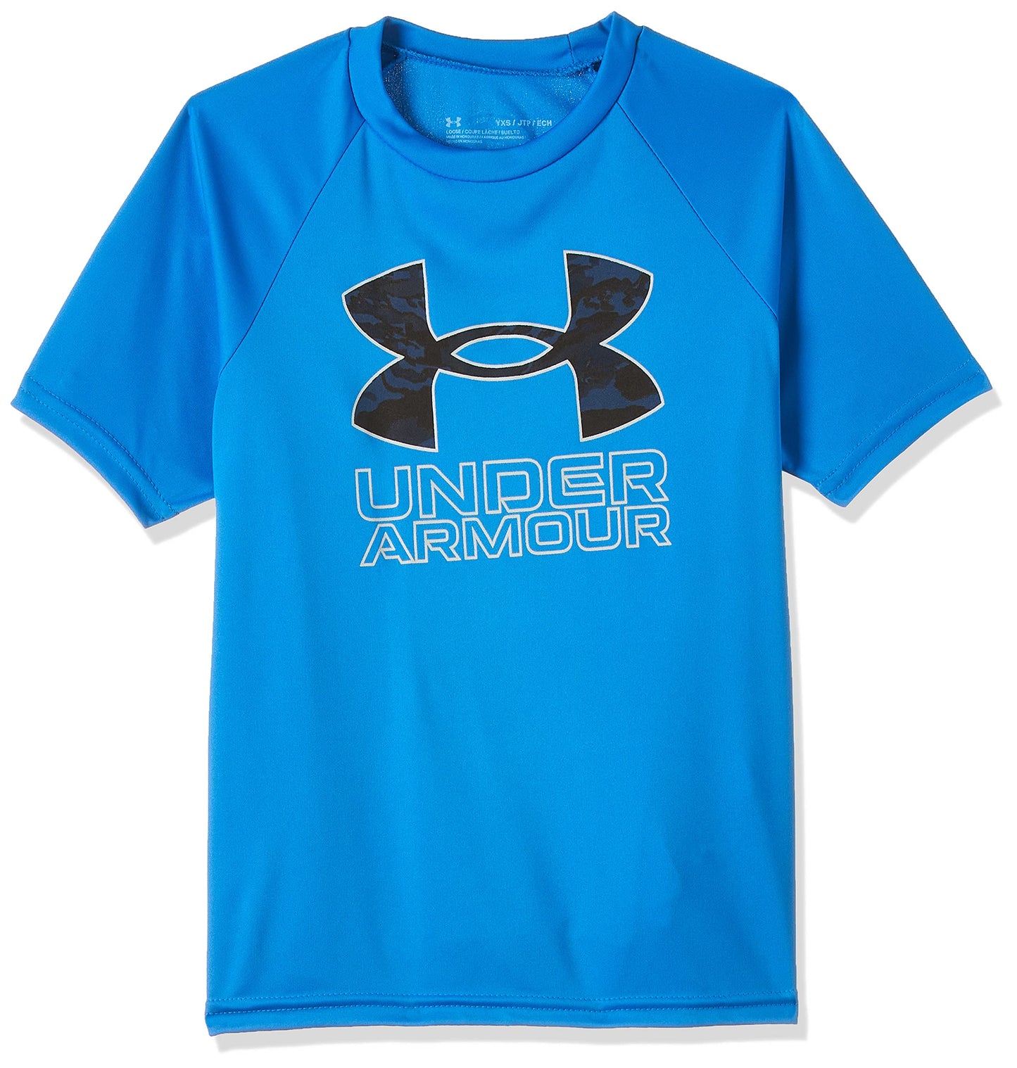 Under Armour Boys' Tech Hybrid Printed Fill Short-Sleeve T-Shirt