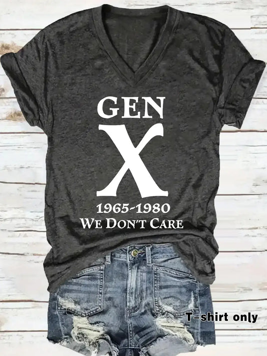 Women's Summer Casual Loose-Fitting V Neck Short Sleeve T-Shirt, Womenswear, Trendy Tee, Comfortable Breathable Fabric, Perfect for Daily Wear, S-XXL, Streetwear
