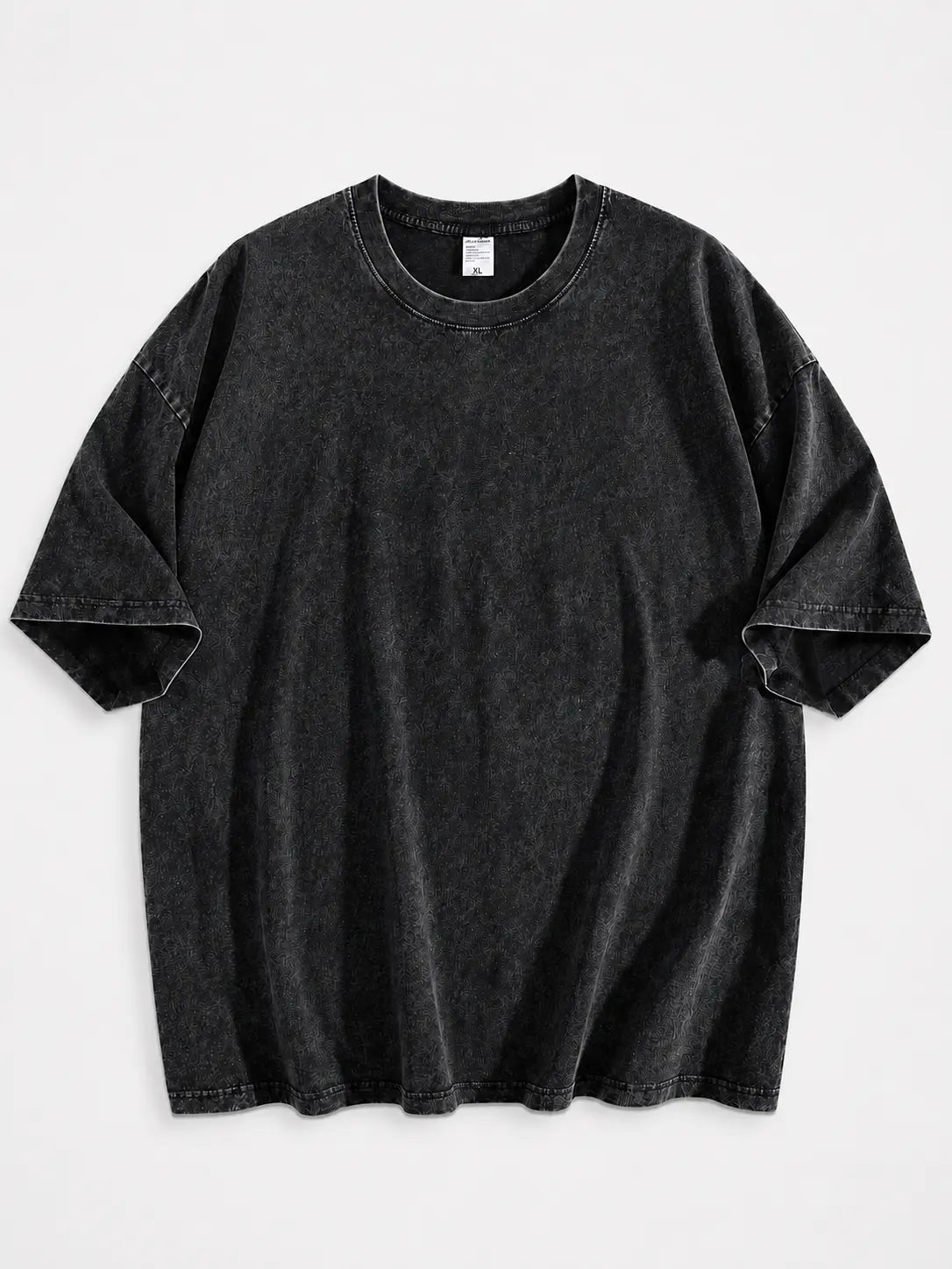 Men's Oversized Washed T-Shirt,Vintage Washed Crew Neck Tee,Loose Fit Drop Shoulder StreetwearBasic Top wash cotton retro Casual Sleeves Fabric Plain Gym Menswear