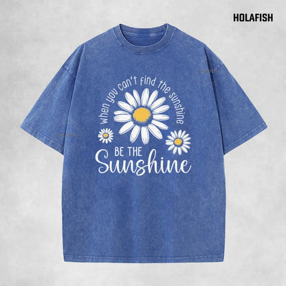 Holafish Women's Acid Washed Vintage Cotton T-Shirt - Unisex Relaxed Fit Shortsleeve Layer Top with Trendy Graphic, Durable Fabric, Pairable with Jeans