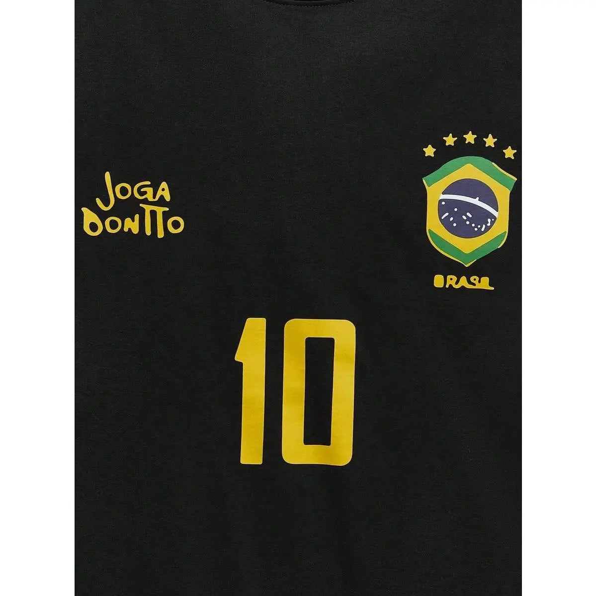 Men's Graphic T-Shirt, Retro Brazil Football Jersey - Legendary Number 10, Casual Football Fan Outfit, Football Jersey, 100% Polyester Breathable Knit Fabric, Regular Fit Round Neck Design graphic tee graphic tee