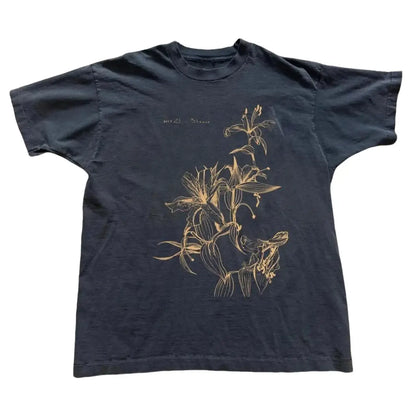 Gildan Men's and Women's T-shirt, Black and gold floral graphic tee, Unisex T-shirt, Gift T-shirt, Y2k Unisex Graphic Tees Gothic Grunge Emo Scene Amity Affliction Style Clothes Menswear Womenswear Streetwear