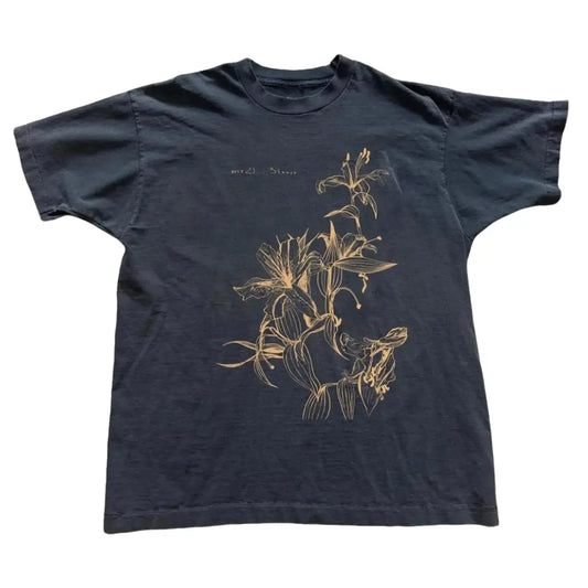 Gildan Men's and Women's T-shirt, Black and gold floral graphic tee, Unisex T-shirt, Gift T-shirt, Y2k Unisex Graphic Tees Gothic Grunge Emo Scene Amity Affliction Style Clothes Menswear Womenswear Streetwear