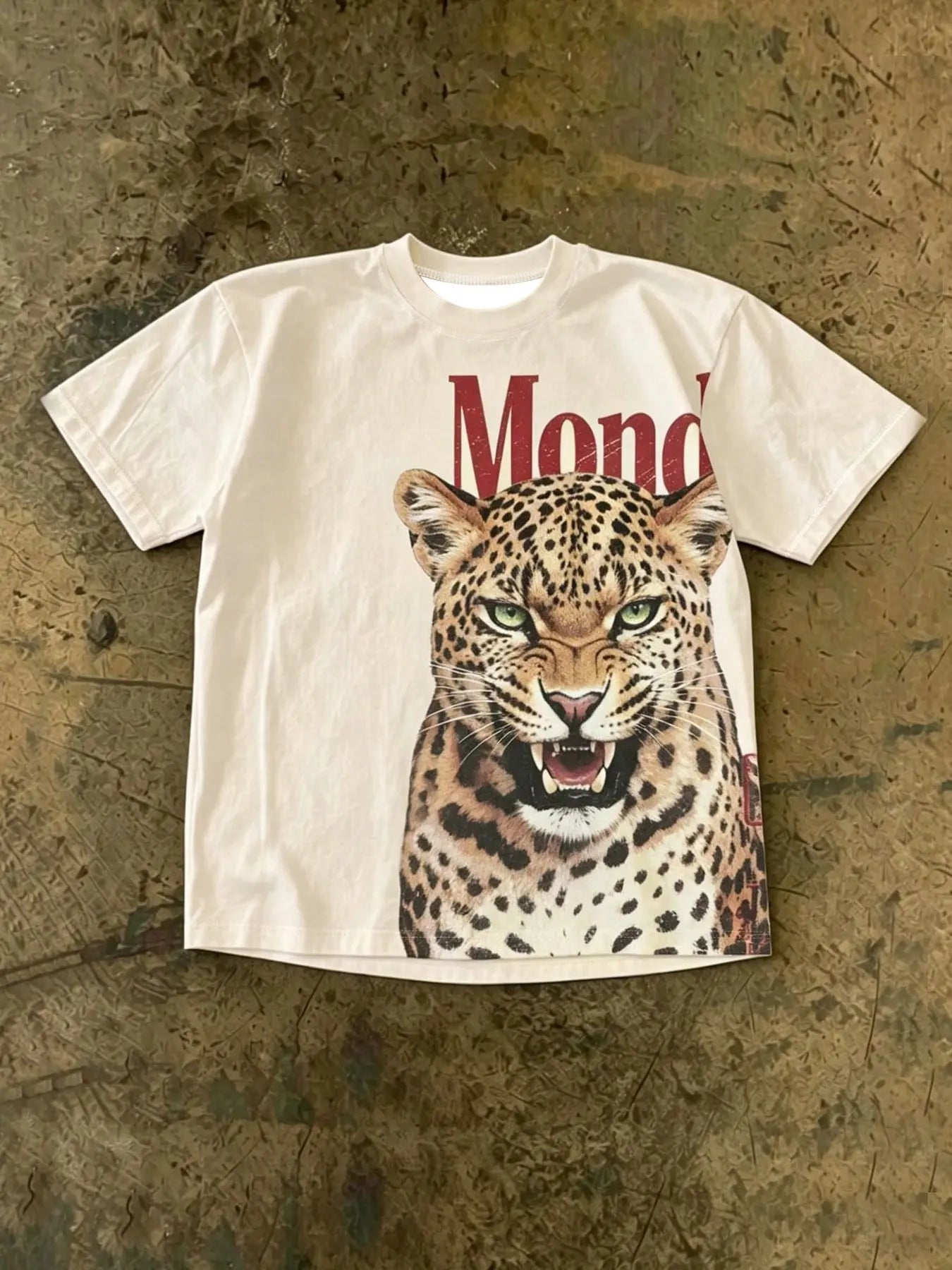 Men's Leopard Print T-Shirt, Casual Stylish Short-Sleeve Streetwear Top for Daily Wear, Hip-Hop Style