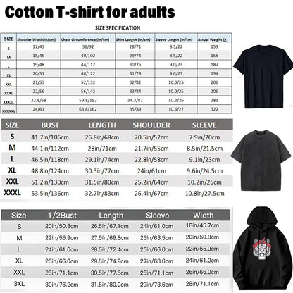 Women's Trendy Printed Retro Washed T-Shirt - 230g Thick, Retro Street Style Crew Neck Short Sleeve, Machine Washable, Perfect for Spring/Summer Casual Wear, Unique Loose Fit Women's T-Shirt